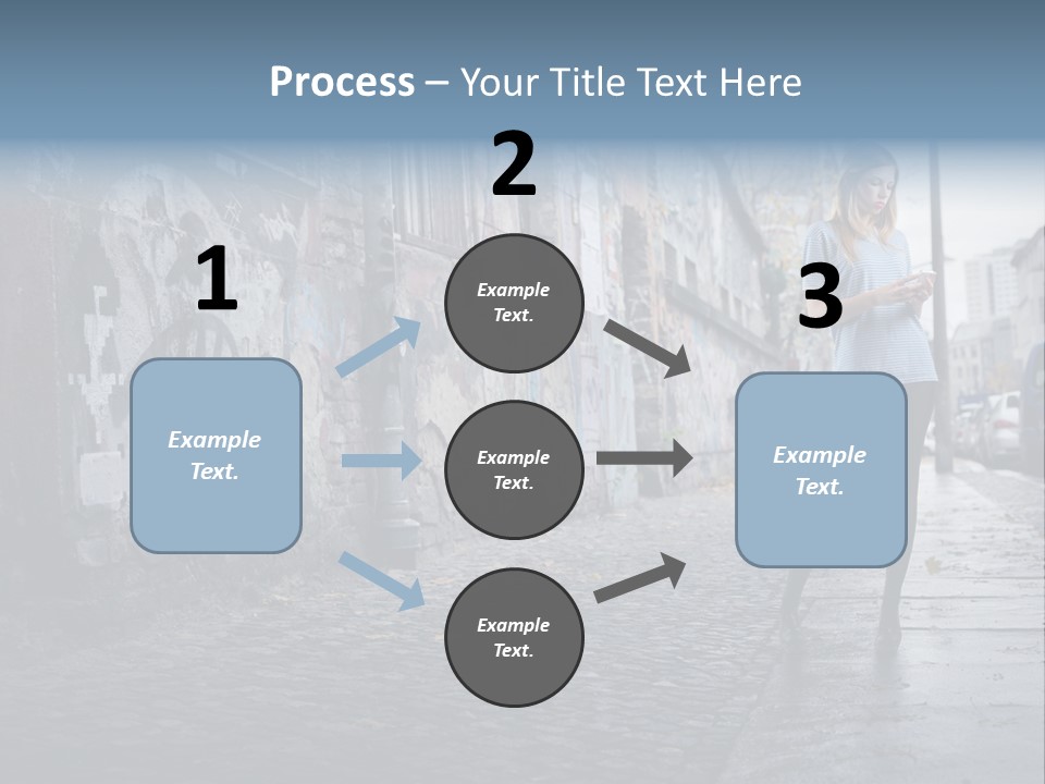 Mobile Outdoor Blonde PowerPoint Template