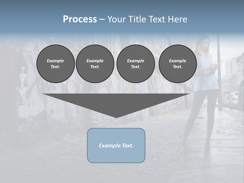 Mobile Outdoor Blonde PowerPoint Template