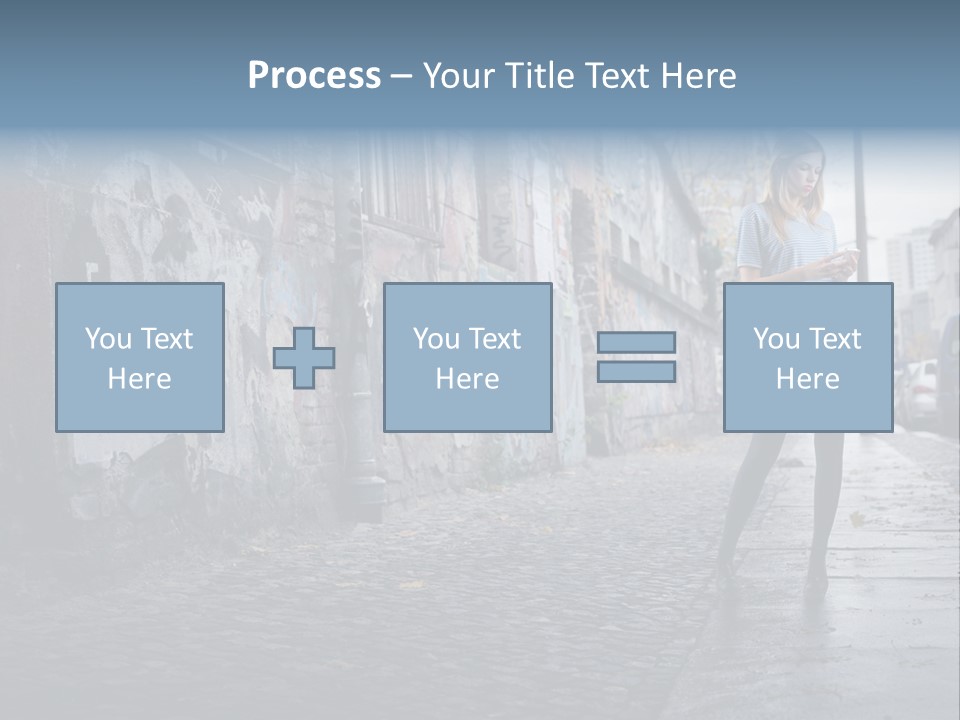 Mobile Outdoor Blonde PowerPoint Template