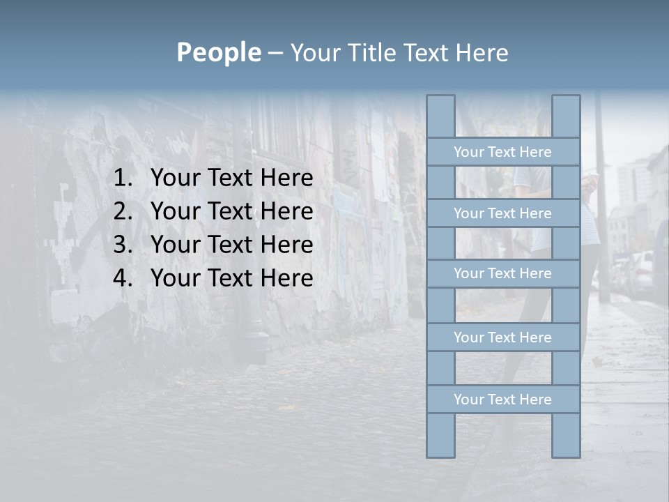 Mobile Outdoor Blonde PowerPoint Template