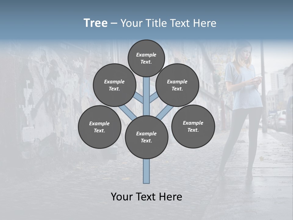 Mobile Outdoor Blonde PowerPoint Template
