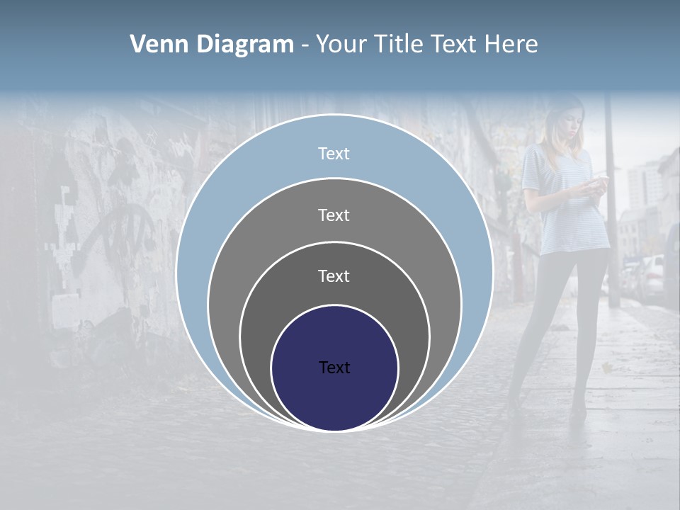 Mobile Outdoor Blonde PowerPoint Template