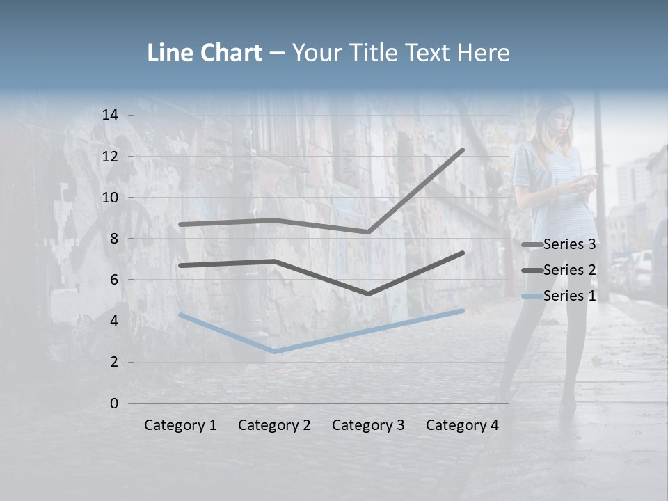Mobile Outdoor Blonde PowerPoint Template