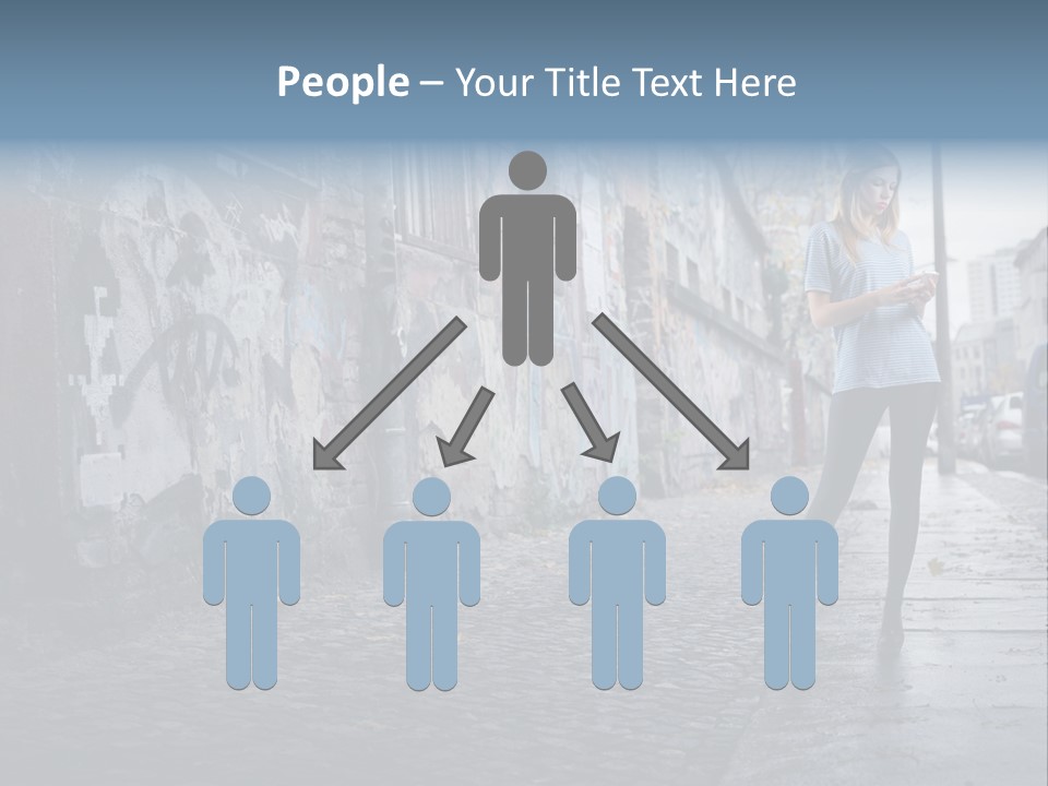Mobile Outdoor Blonde PowerPoint Template