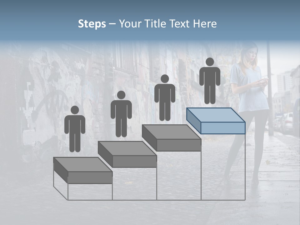 Mobile Outdoor Blonde PowerPoint Template