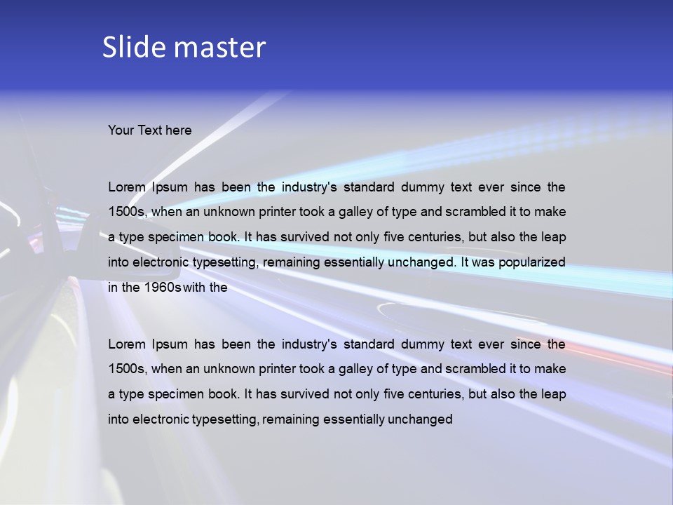 Wheel Reflection Side PowerPoint Template