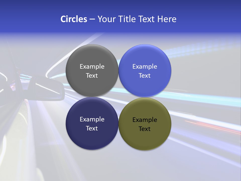 Wheel Reflection Side PowerPoint Template
