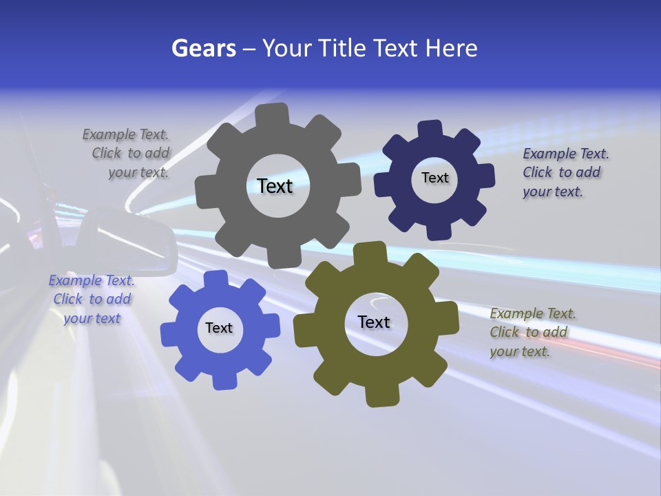 Wheel Reflection Side PowerPoint Template