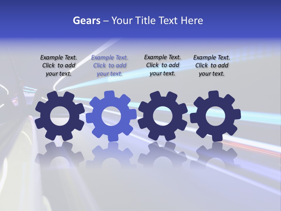 Wheel Reflection Side PowerPoint Template