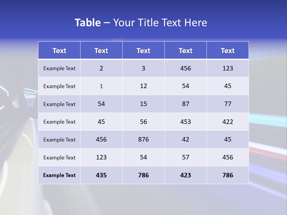 Wheel Reflection Side PowerPoint Template
