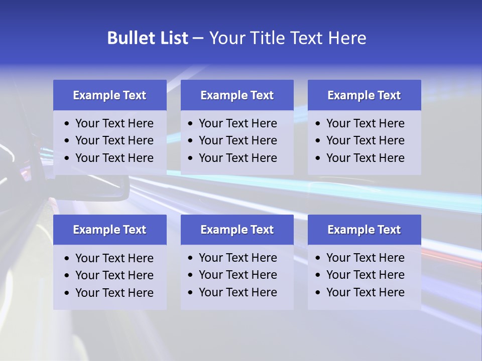 Wheel Reflection Side PowerPoint Template