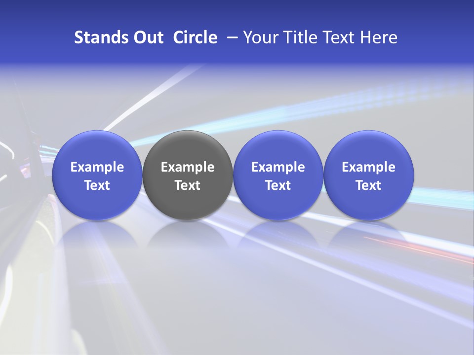 Wheel Reflection Side PowerPoint Template