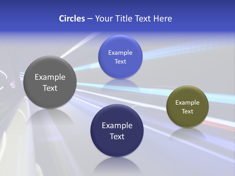 Wheel Reflection Side PowerPoint Template