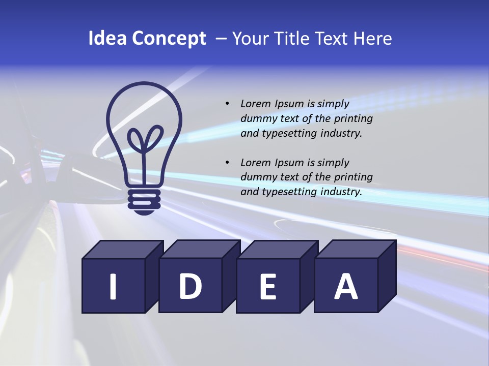 Wheel Reflection Side PowerPoint Template