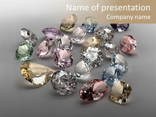 Stone Rendering Jewelry PowerPoint Template