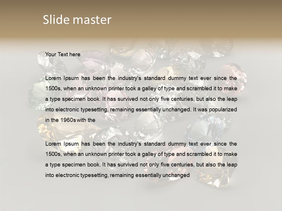 Stone Rendering Jewelry PowerPoint Template