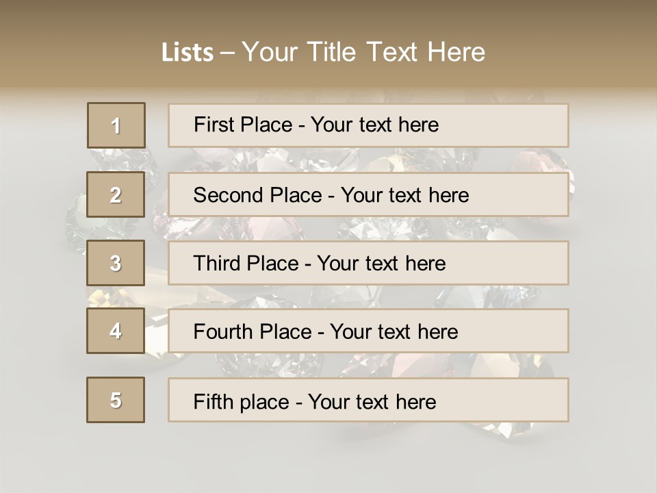 Stone Rendering Jewelry PowerPoint Template
