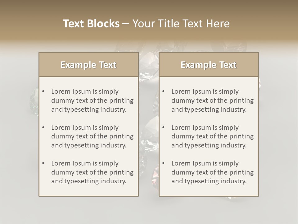 Stone Rendering Jewelry PowerPoint Template