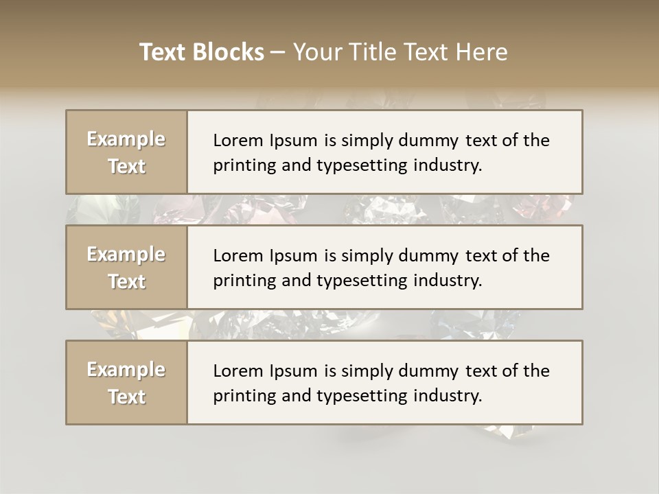 Stone Rendering Jewelry PowerPoint Template