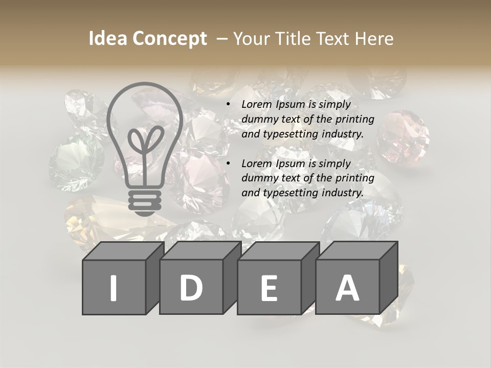 Stone Rendering Jewelry PowerPoint Template