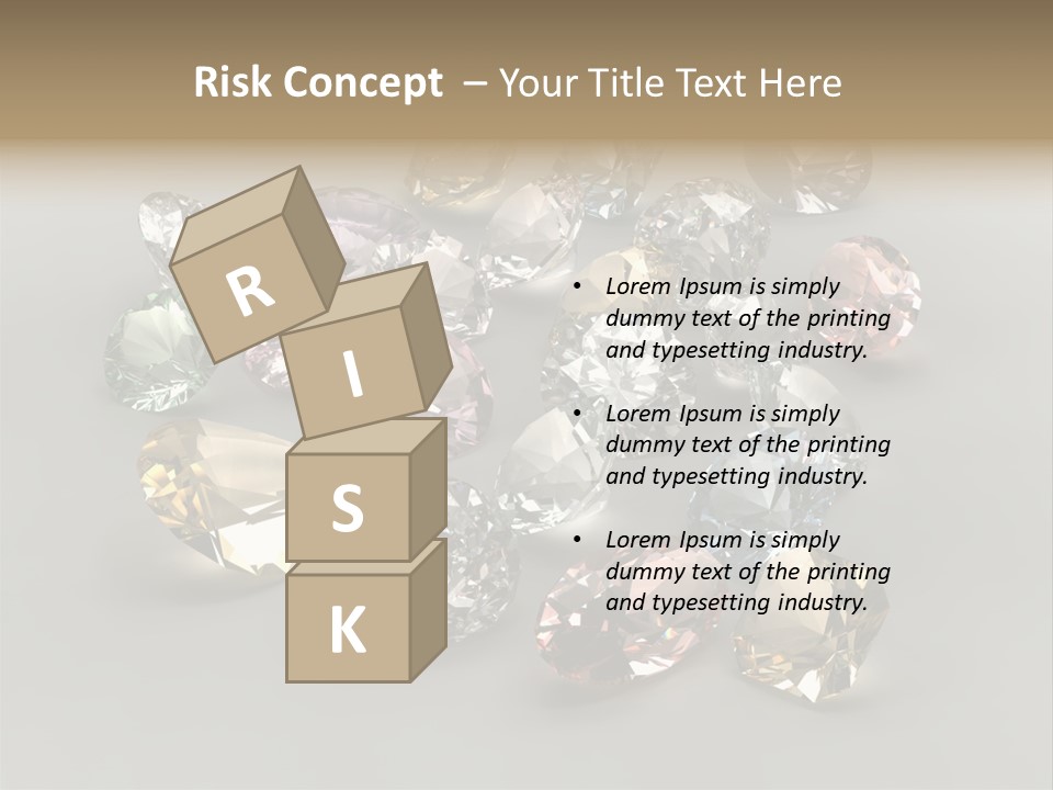 Stone Rendering Jewelry PowerPoint Template