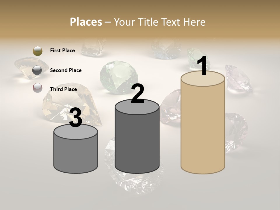 Gemstone Glowing Yellow PowerPoint Template