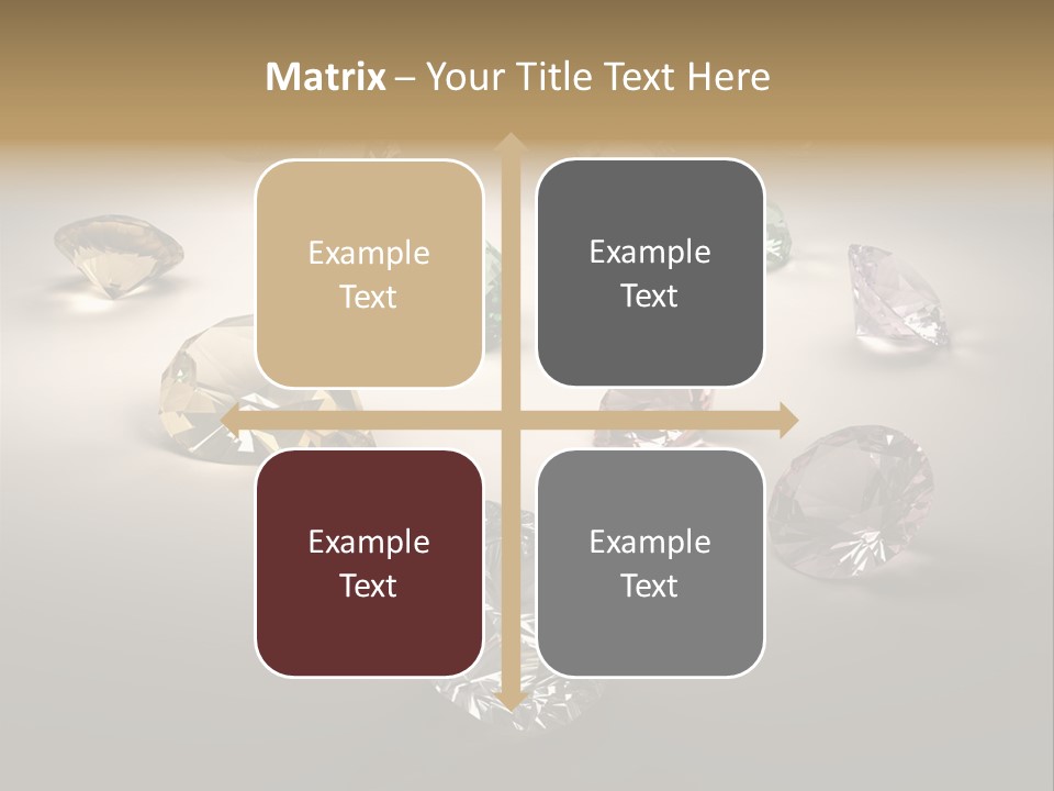 Gemstone Glowing Yellow PowerPoint Template