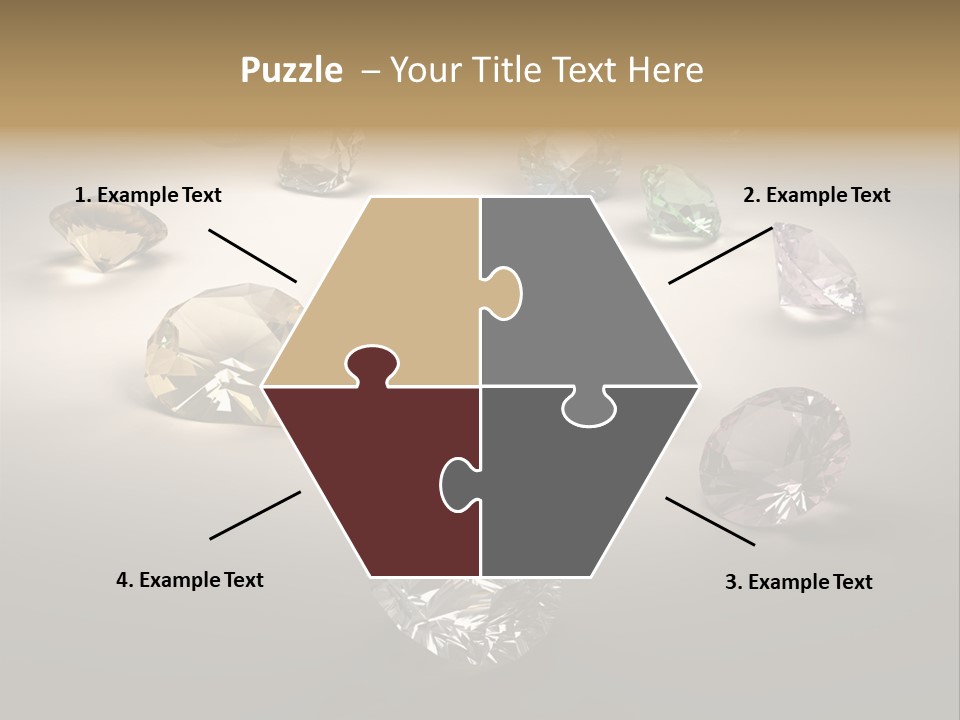 Gemstone Glowing Yellow PowerPoint Template