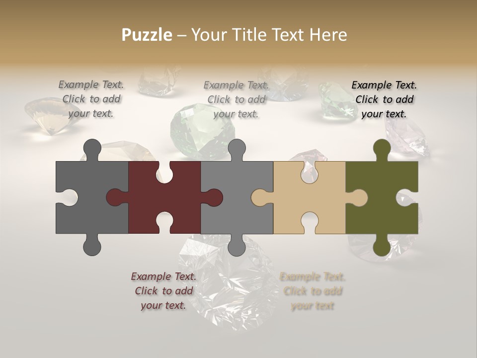 Gemstone Glowing Yellow PowerPoint Template