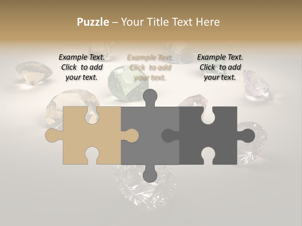 Gemstone Glowing Yellow PowerPoint Template
