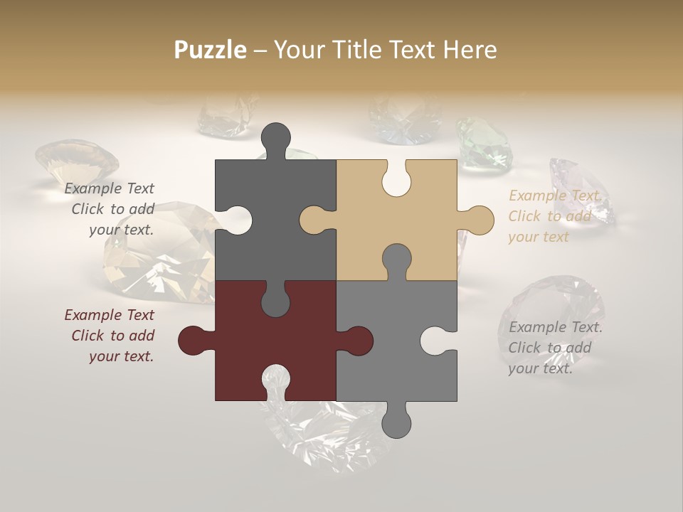 Gemstone Glowing Yellow PowerPoint Template