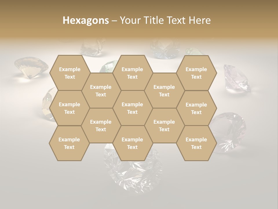 Gemstone Glowing Yellow PowerPoint Template