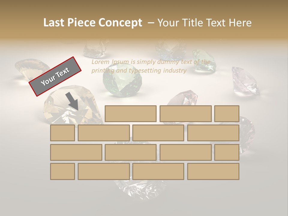 Gemstone Glowing Yellow PowerPoint Template