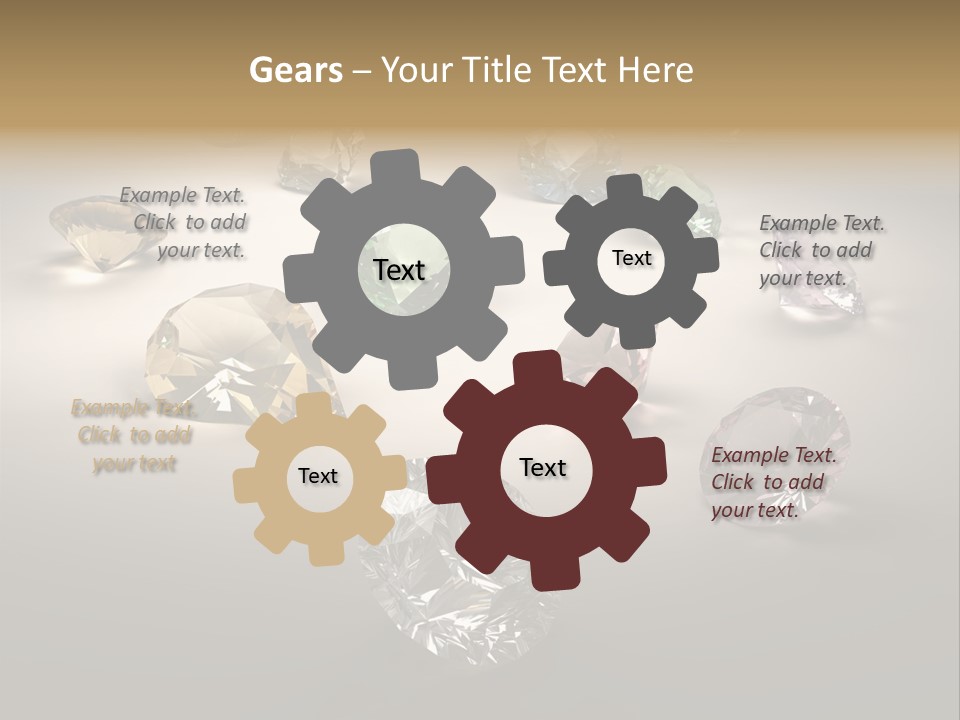 Gemstone Glowing Yellow PowerPoint Template