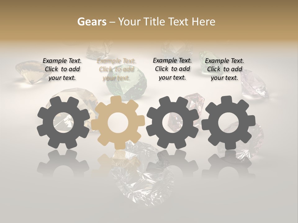 Gemstone Glowing Yellow PowerPoint Template