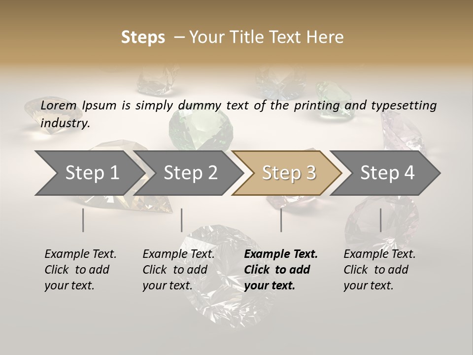 Gemstone Glowing Yellow PowerPoint Template