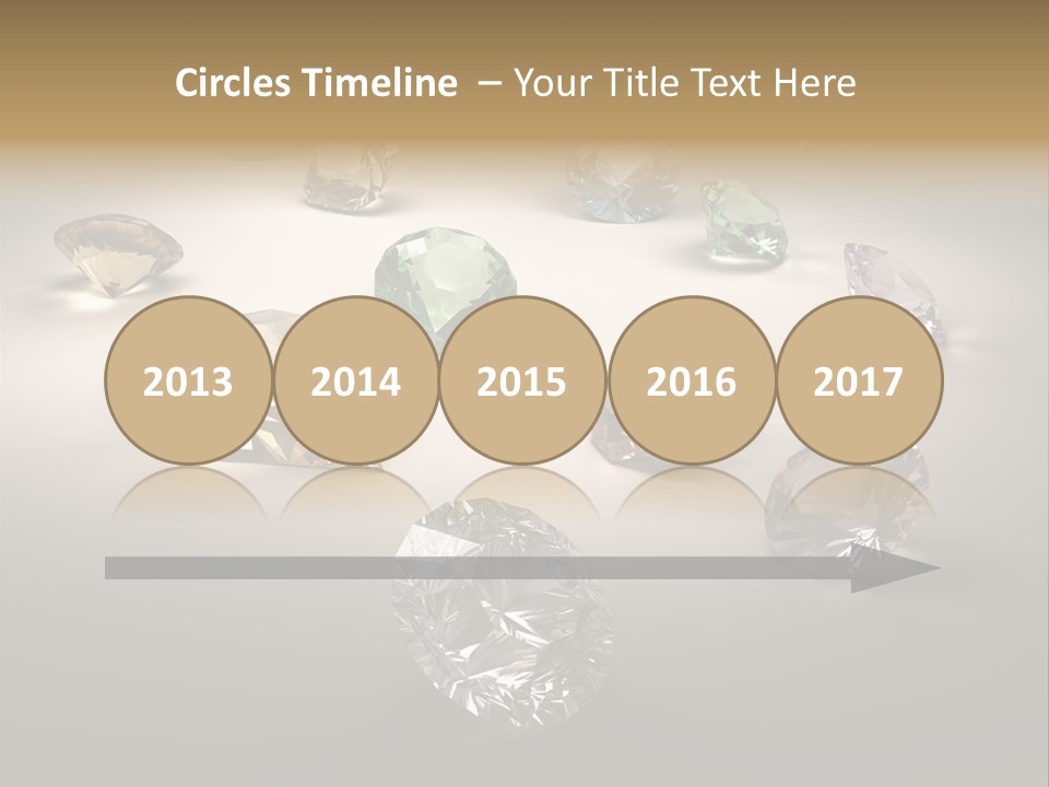 Gemstone Glowing Yellow PowerPoint Template