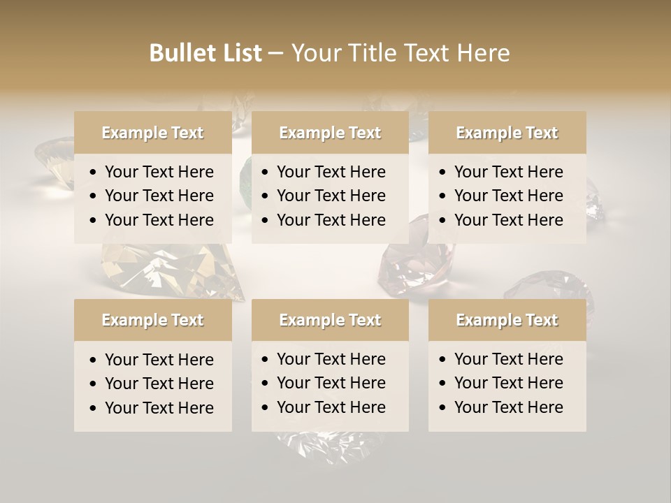 Gemstone Glowing Yellow PowerPoint Template