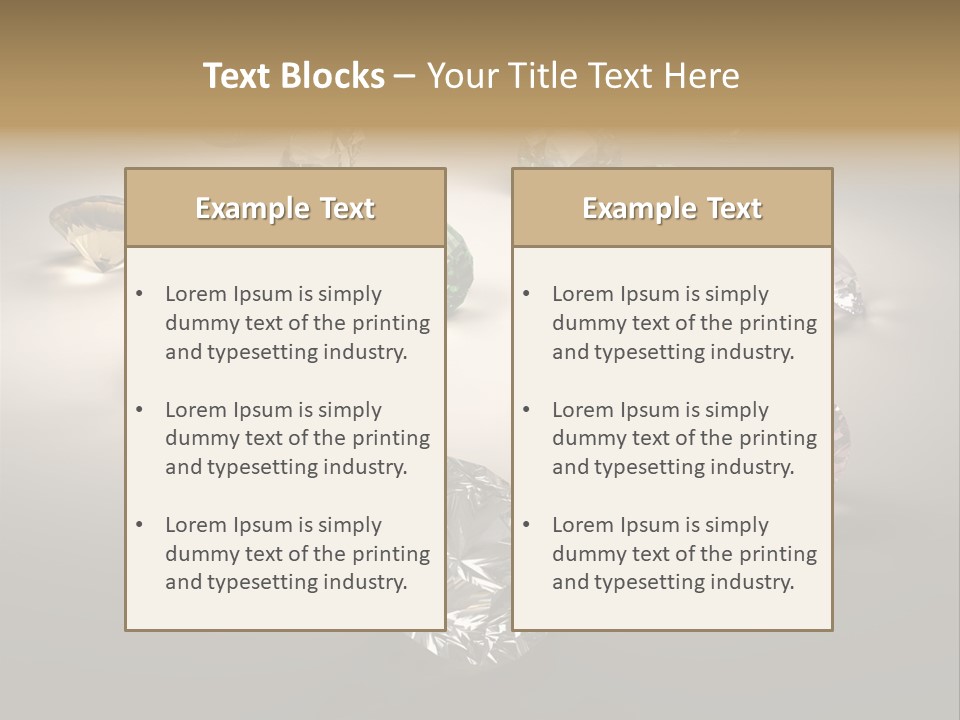 Gemstone Glowing Yellow PowerPoint Template