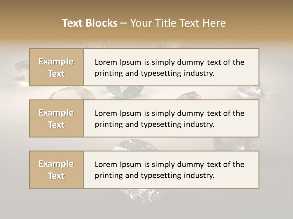 Gemstone Glowing Yellow PowerPoint Template