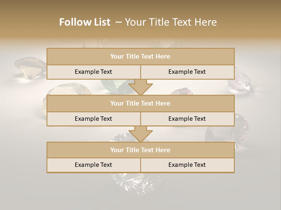 Gemstone Glowing Yellow PowerPoint Template