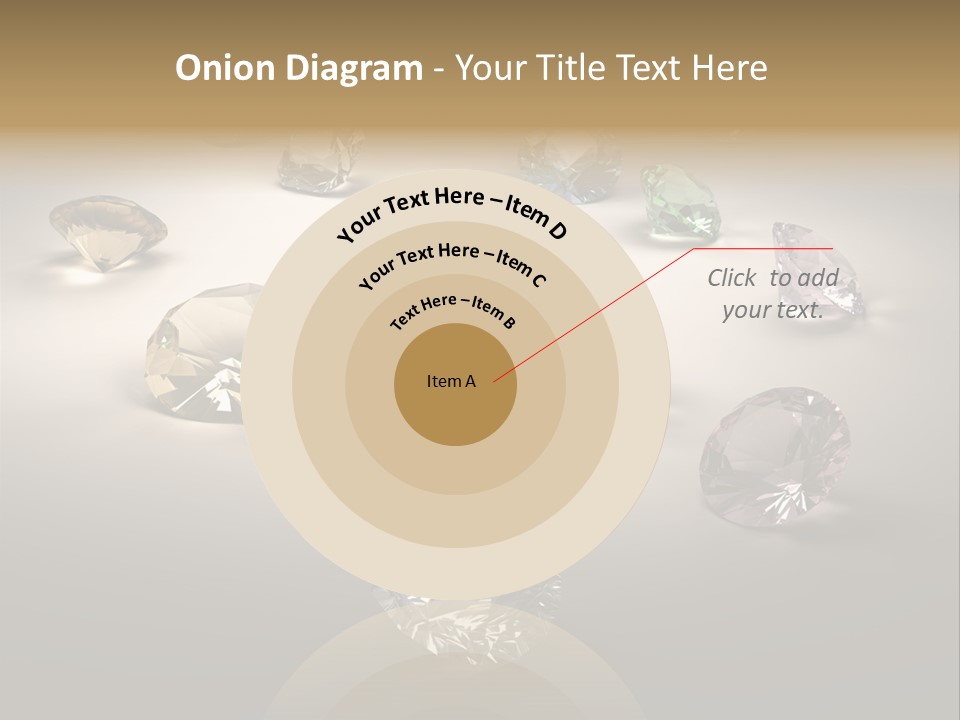 Gemstone Glowing Yellow PowerPoint Template