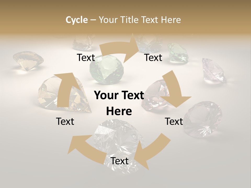 Gemstone Glowing Yellow PowerPoint Template