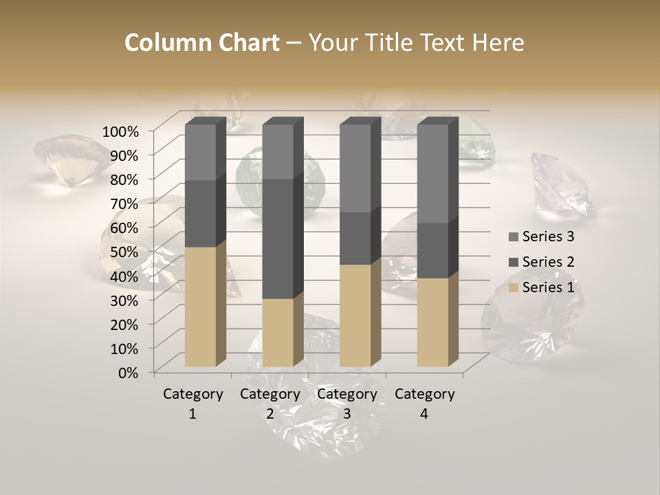 Gemstone Glowing Yellow PowerPoint Template