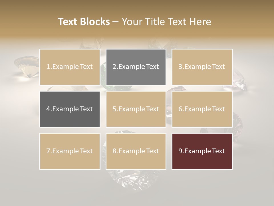 Gemstone Glowing Yellow PowerPoint Template