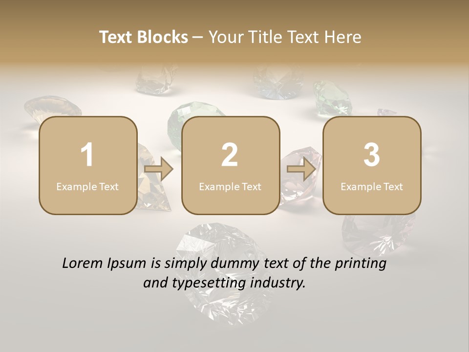 Gemstone Glowing Yellow PowerPoint Template