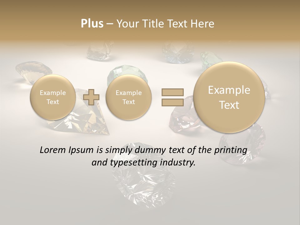 Gemstone Glowing Yellow PowerPoint Template