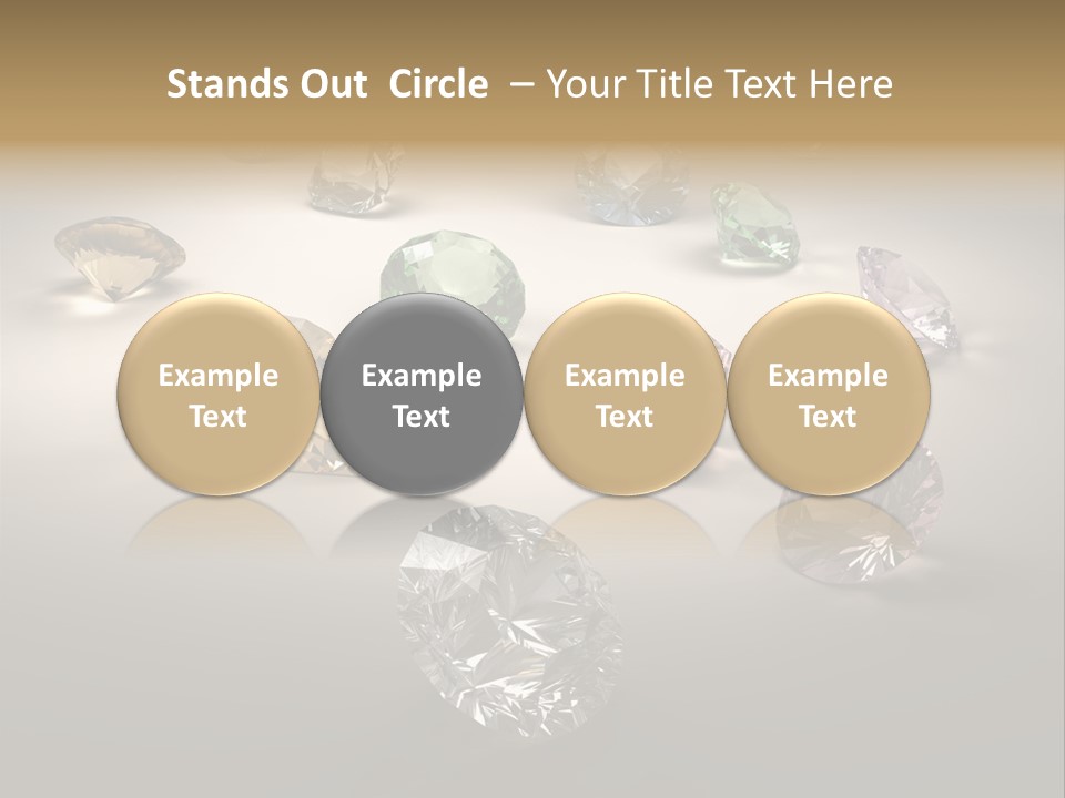 Gemstone Glowing Yellow PowerPoint Template
