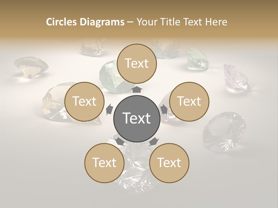 Gemstone Glowing Yellow PowerPoint Template