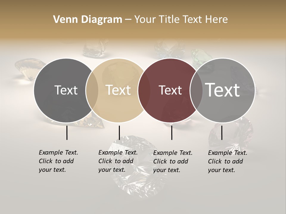 Gemstone Glowing Yellow PowerPoint Template